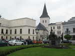 Karvina, church and memorial T. G. Masaryk