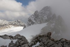 the view to the east, on the top of a klettersteig